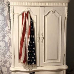 Old glory printed rustic flag scarf one sixer NWOT